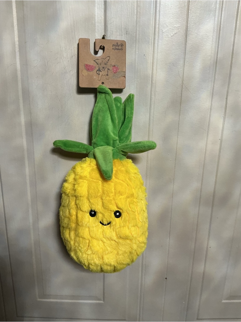 Pally  Paws Beautiful Pineapple  Plush Dog Toy With Clinker & Squeaker 13”